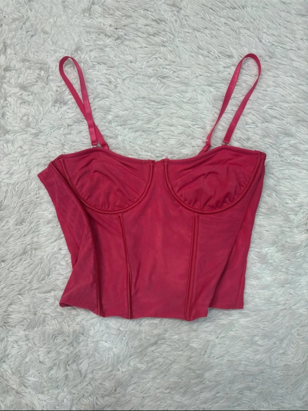 La hearts pink corset top size M